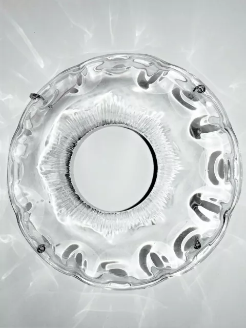 alte Kristall Glas Tropfschale 100mm für Lüster