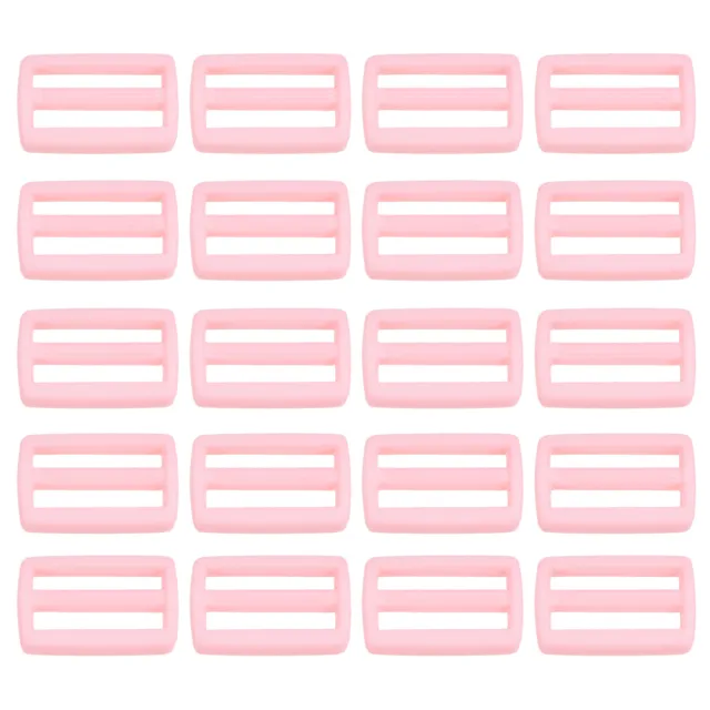 Paquete de 5/8" 100 hebillas deslizantes Tri-Glide correa cierre de correa rosa