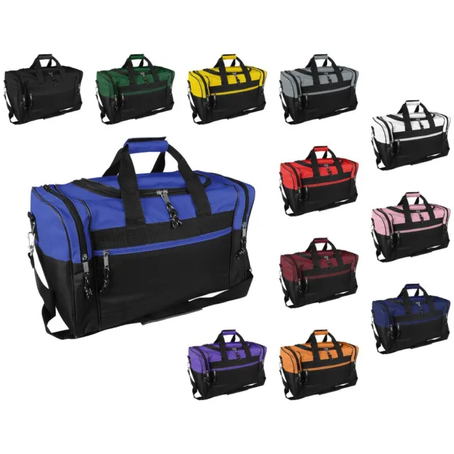 DALIX 17" Duffel Bag Bag Sport Travel Carry-On Workout Gym Medium Size