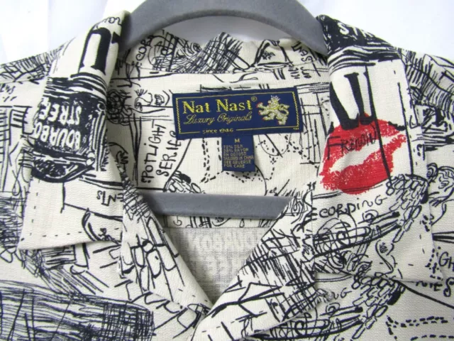 NAT NAST Sz M Limited Edition Shirt Silk Blend "Thanks for the Memories"  *NWOT 3