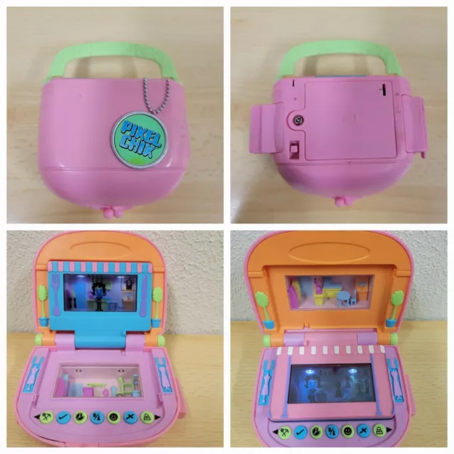 RARE MATTEL Pixel Chix Love 2 Shop Mall Pink Purse Interactive Virtual Toy Game