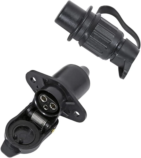 TAEUYYM spina rimorchio a 3 pin e presa rimorchio a 3 pin, spina impermeabile 12 V 3 pin 3