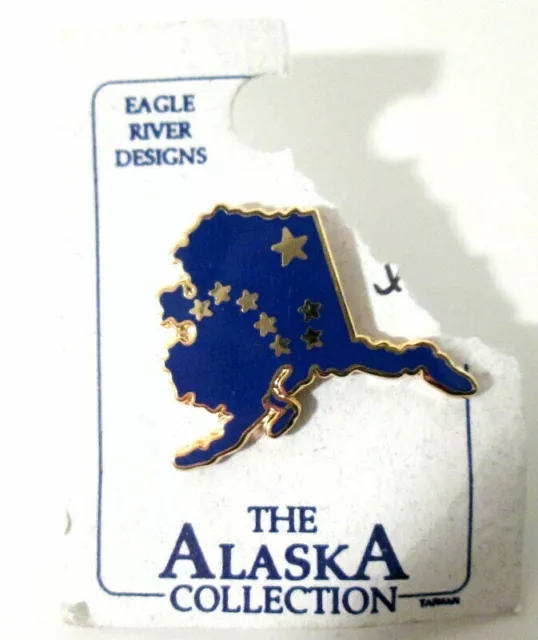 Eagle River Designs The ALASKA Collection Enamel Lapel Pin Purple & Gold