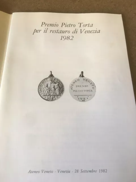 PREMIO PIETRO TORTA PER IL RESTAURO DI VENEZIA 1982 Ateneo Veneto 3