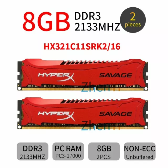 32GB 16GB 8GB DDR3 2133MHz 240Pin DIMM RAM Desktop Memory For HyperX SAVAGE LOT 3