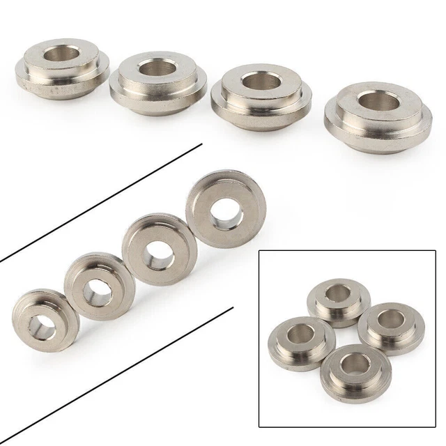 4X Handlebar Riser Solid Mount Bushing Adapter Set For  Harley Bobber 1973-up