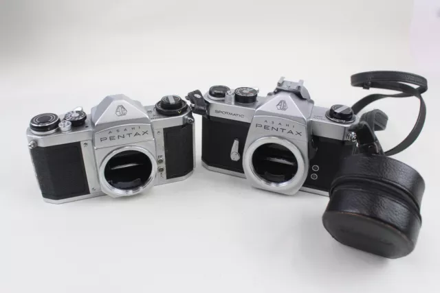 SLR Vintage Film Cameras Inc Asahi Pentax SP & SV Working (Bodies Only) x 2