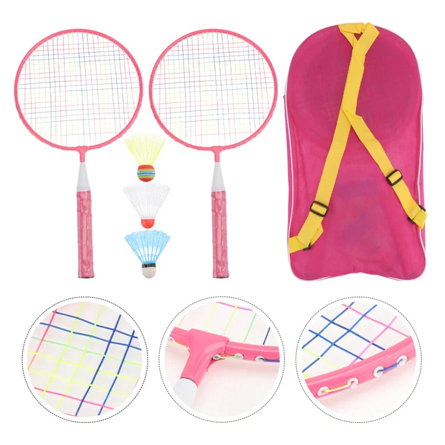 BADMINTON RACKETS FOR Kids Equipment Birdies Set Storage Bag £9.35