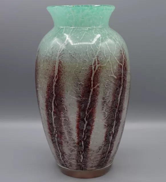 WMF Ikora: große Art Deco Glasvase/ Vase um 1930; Entwurf Karl Wiedmann für WMF