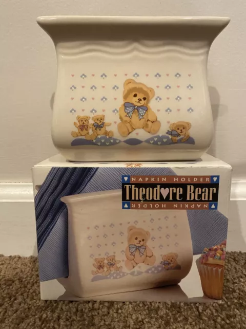 Tienshan Theodore Country Bear Stoneware Napkin Holder