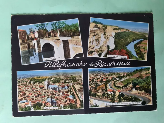 Carte Postale de l'Aveyron (12) GF 1966 Villefranche-de-Rouergue Vues Divers