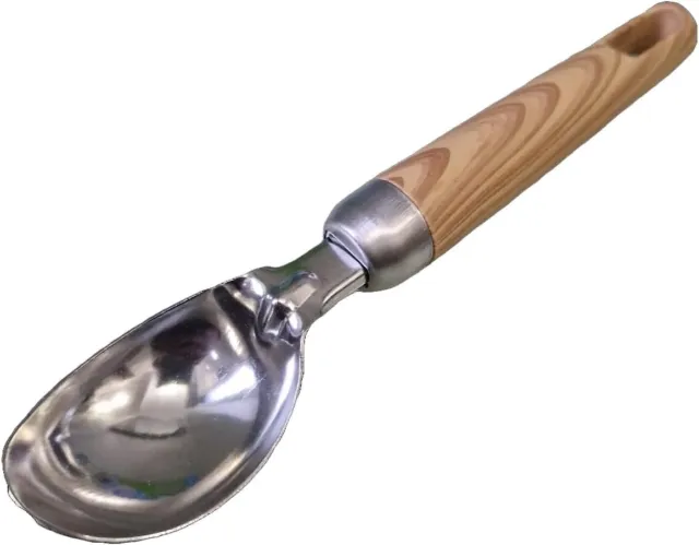 ICE Cream Scoop With Bamboo Stainless Steel For Ice Cream with Easy Grip Handle