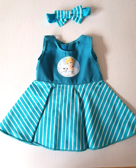 Dolls clothes 38cm Miniland - Cinderella and her Palace Pet - Blue Cotton Dress