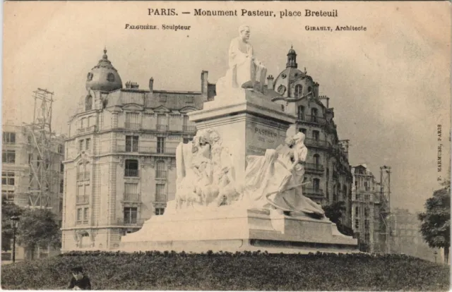 CPA PARIS 7e Monument Pasteur place Breteuil (998154)