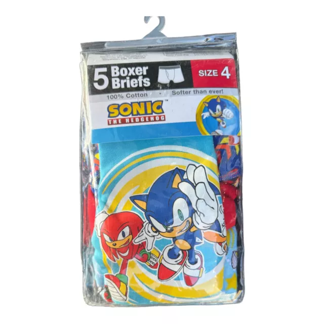 Boys Kids 3 Pack Sonic the Hedgehog Cotton Briefs Knickers