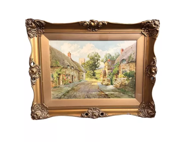 Superb Antique 19th Century Coloured Print By Theresa Sylvester - Cotswolds