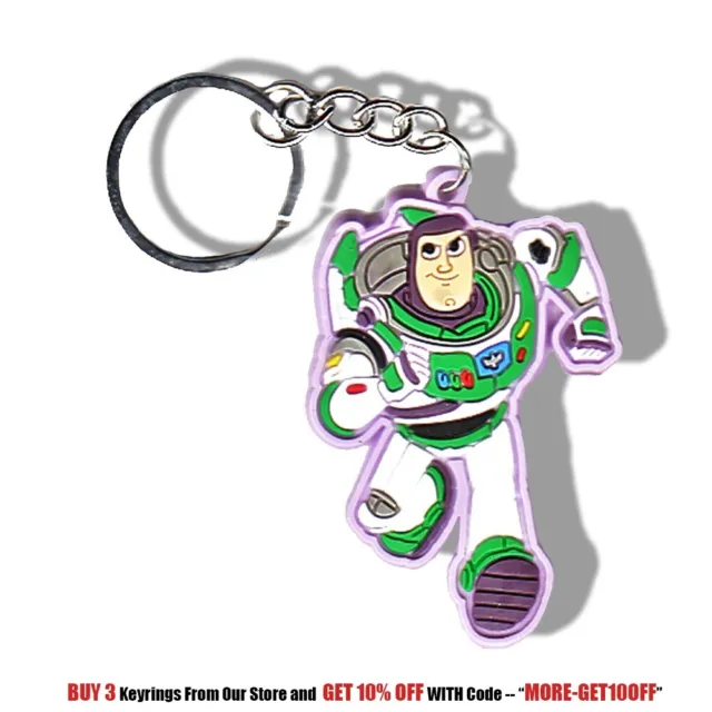 Buzz Lightyear | Disney Toy Story Official Rubber Keyring - Keychain