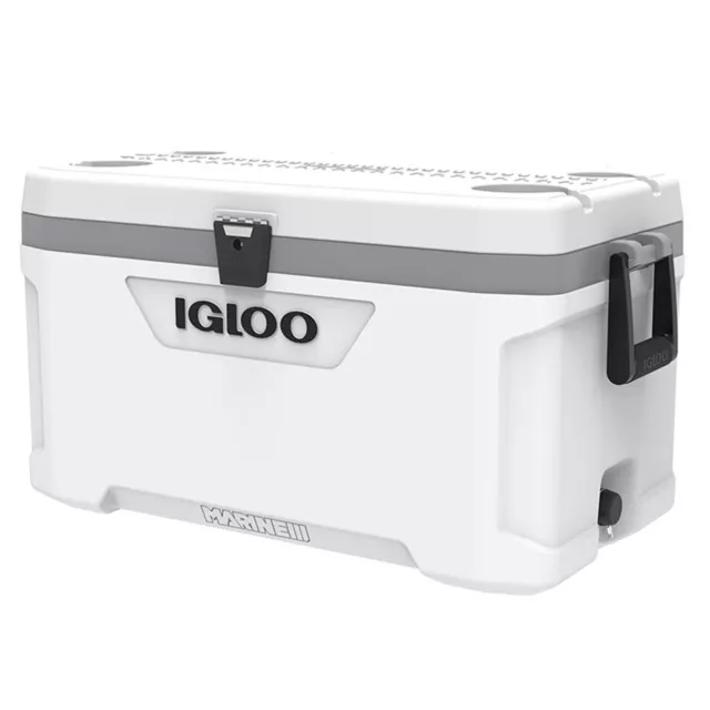 Igloo Marine Ultra 72 68 Litre Ice Cool Box In White For Camping Sports Fishing