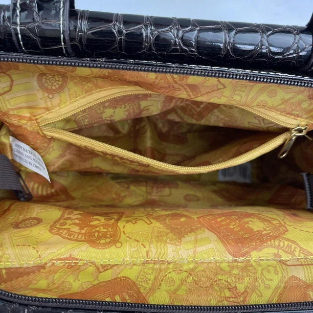 NEW Samantha Brown Croco-Embossed Dowel Travel Bag In Watermelon Red PVC 14