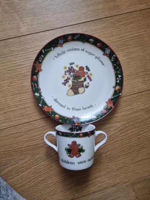 Retired Portmeirion Studio Christmas Salad Plate Susan Winget Gingerbread Rare