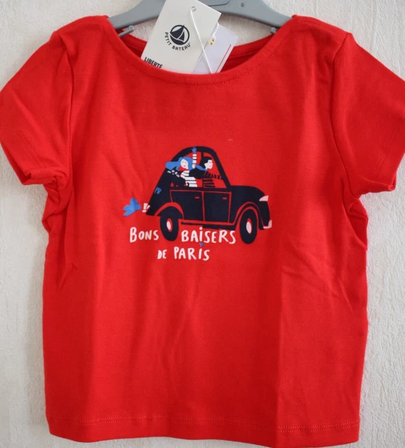 Tee Shirt Manches Courtes Fille Petit Bateau - Coton Fleuri Doux Et Confortable Pour Enfants