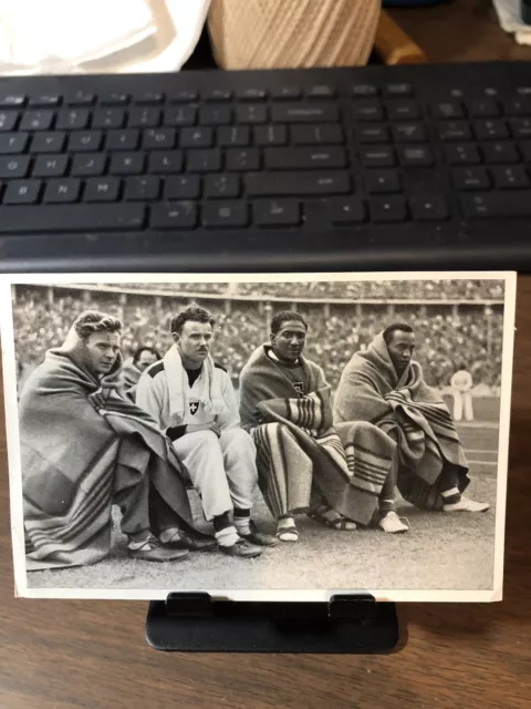 Jesse Owens 1936 Olympic 4-Gold medal winner with USA teammates