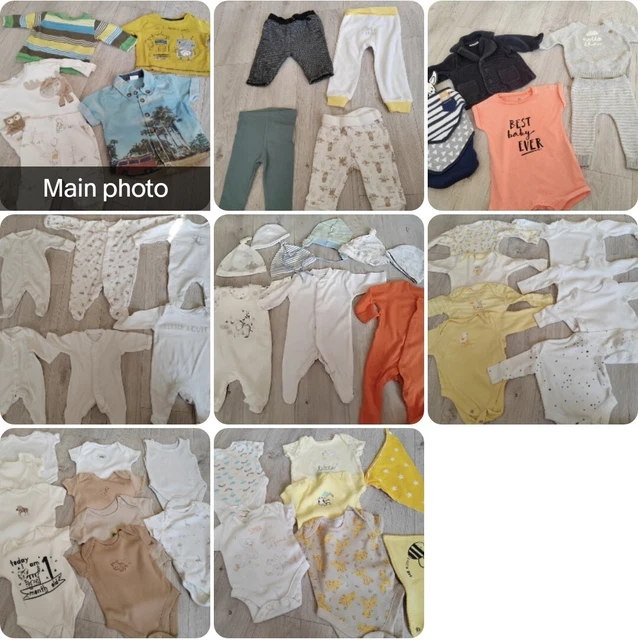 Enorme pacchetto vestiti per bambini neonati e 0-3 mesi 57 articoli Next John Lewis #0