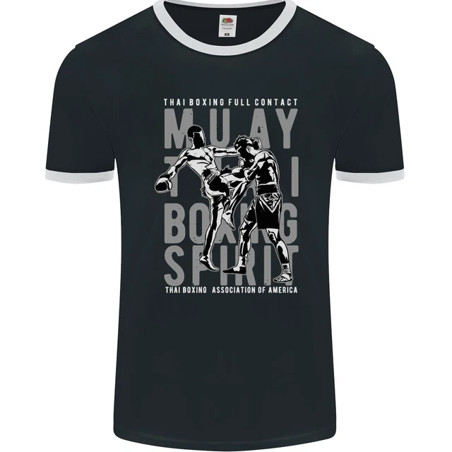 Maglietta Muay Thai Boxing Spirit MMA Kick Boxing Uomo FotoL