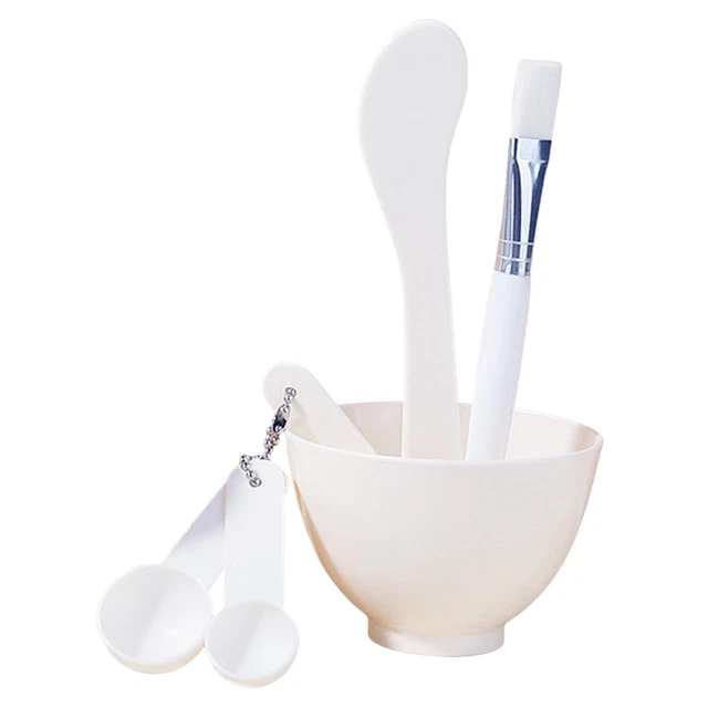 Set Bol En Bois + Spatule Pour Masques Maison | DIY Soins Du Visage, Facile à Nettoyer