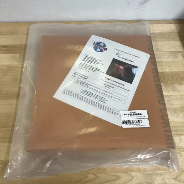 HI TEMP Silicone Fiberglass Welding Curtain 5’ X 5’ Orange