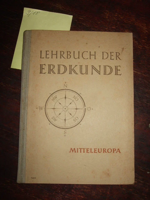Lehrbuch der Erdkunde - Mitteleuropa, 1949, Geographie, DDR, Schulbuch