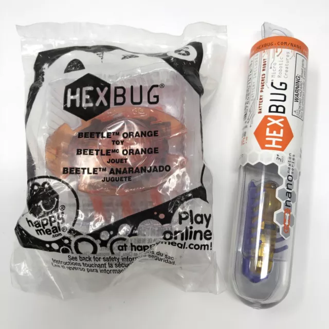 HexBug Nano Newton Series Purple 451-1416 And McD’s Happy Meal Beetle Orange