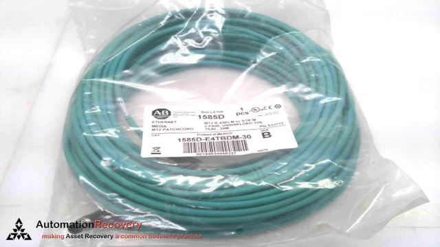 Allen Bradley 1585D-M4Tbdm-30 Series B, Ethernet Media Patchcord, New #295687