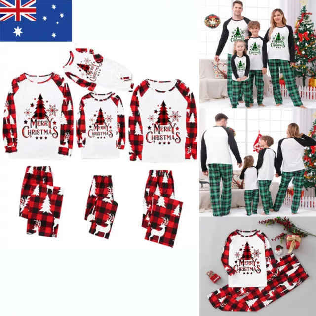 Christmas Family Matching Adult Kids Pyjamas Xmas Nightwear Pajamas PJs Set Gift