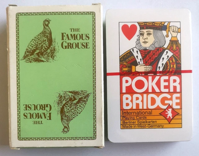 Vintage Playing Cards Sealed Famous Grouse Scotch Whisky & Box 1970 Freepost