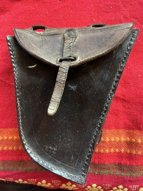 Ancienne Trousse à Outils En Cuir Pour Vélo - Fabrication Française - TBE