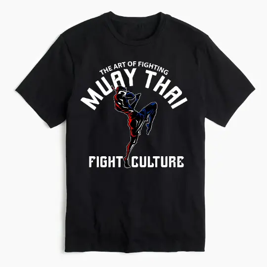 Muay Thai Mens T-Shirt Fighting Motivation Workout MMA Boxing Kickboxing