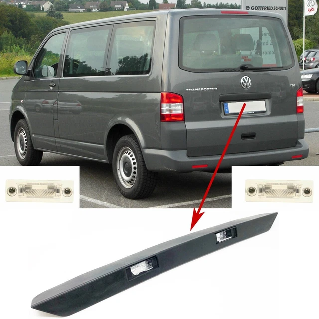 VW TRANSPORTER T5 Rear Tailgate Cover + Rear Number Plate Light Lamp