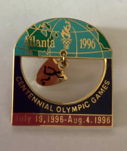Atlanta Olympic Games 1996: Globe Dangle Sports Pin Football