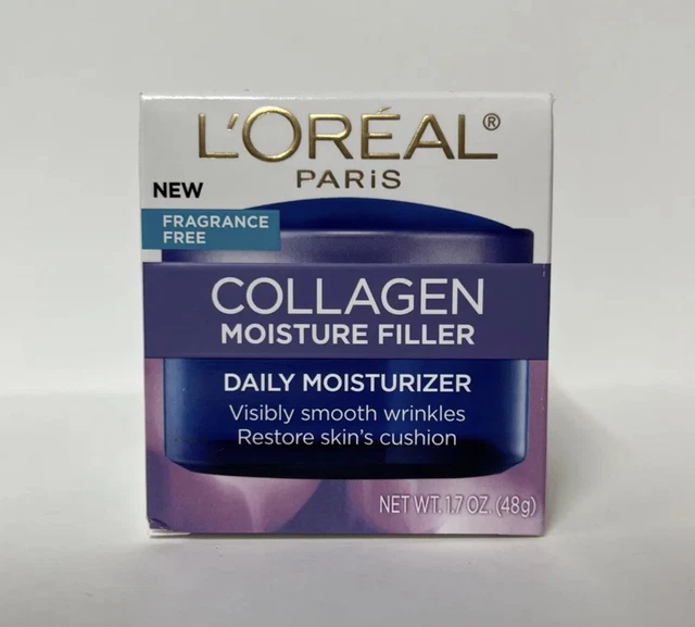 Loreal Paris Fragrance Free Collagen Moisture Filler Day/Night Cream-1.7oz