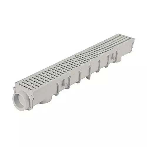 Nds Pro Series Drain Kit 5-1/2 In. X 39-3/8 In. Deep Profile Channel, Gray Plast