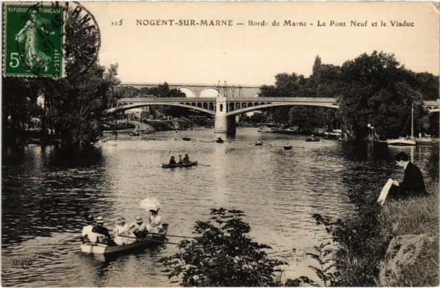 CPA Nogent sur Marne Le Pont Neuf et le Viaduc (1348079)