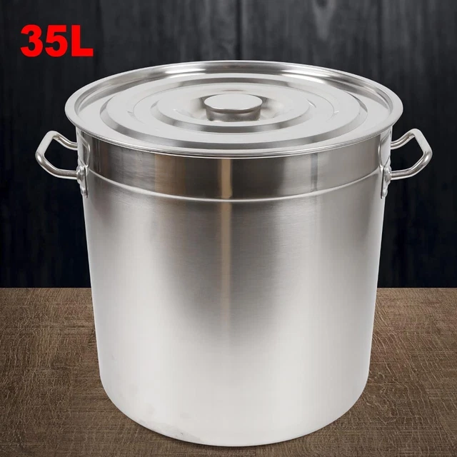 35 Liter Universal Kochtopf mit Glasdeckel Suppentopf Universaltopf Topf