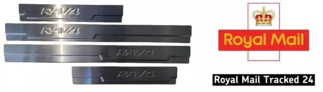 Stainless Steel Door Sill Protectors For Toyota Rav4 MK4 2013 to 2018 Brand New