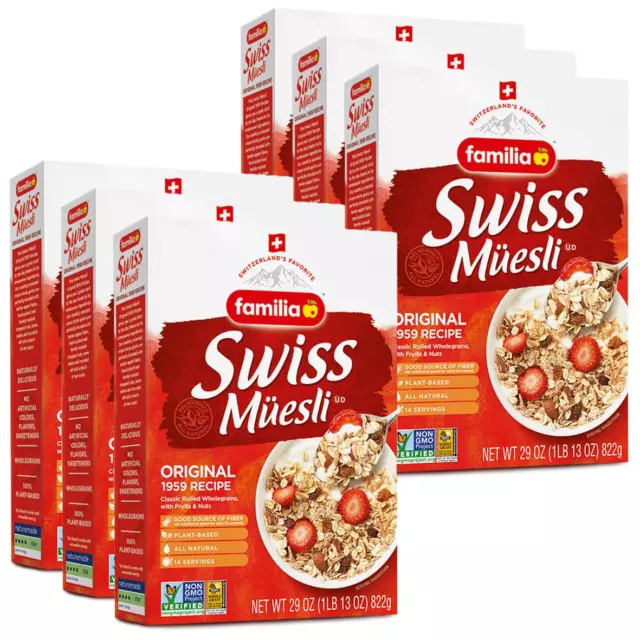 Swiss Muesli Cereal 6 X 29Oz | Original Recipe  Muesli Multipack (29 Ounce-Pack
