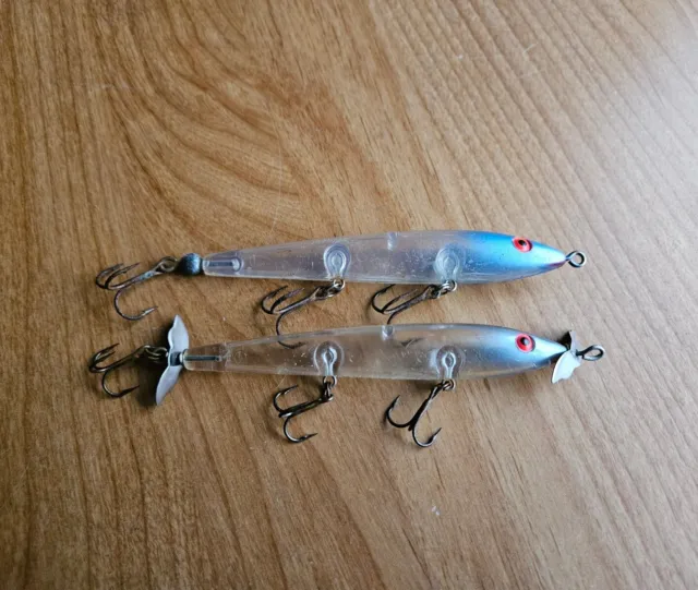 2) VINTAGE COTTON Cordell Boy Howdy Topwater Prop Baits, Lot of 2