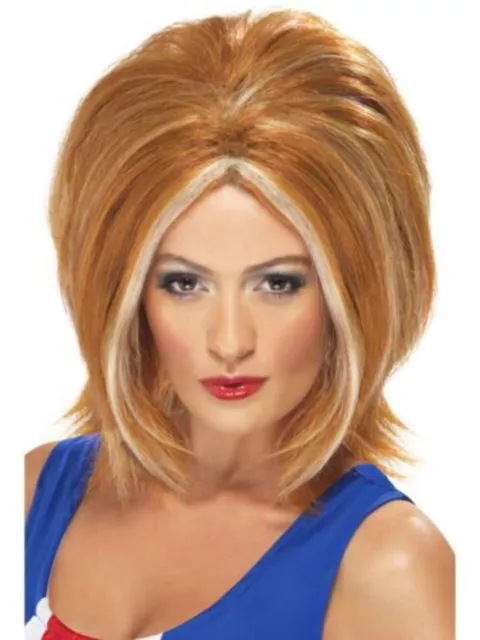 Adults Spice Girls Ginger Spice Wig Licensed Ladies 90s Fancy Dress Accessory