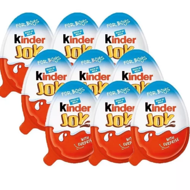 24 - Pcs Kinder Joy Chocolate Surprise Eggs -For Boys - surprise gifts inside