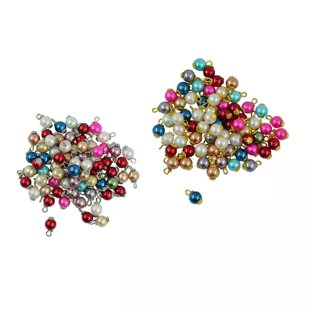 100 Stücke Glas Perle Flache Daisy Blume Charms Perlen Anhänger Schmuck
