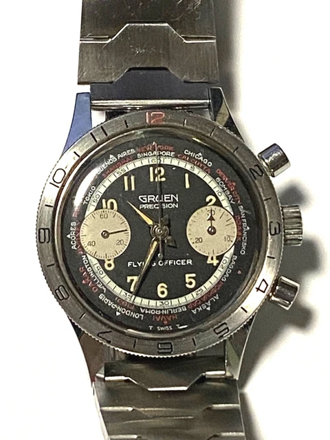 Lot De Pièces Chrono Gallet Flying Officer AS 7584 - Boîtier, Lunette, Cristal - NOS
